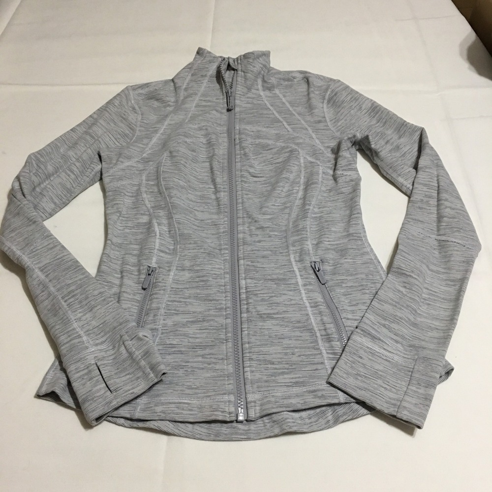Lululemon Define Jacket Heathered Grey Size 6 Full Zip Athletic Training Running